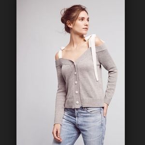 Anthropologie Off-The-Shoulder Cardigan